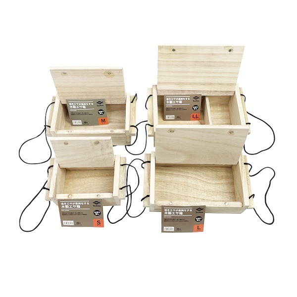 活きエサが長持ちする木製エサ箱